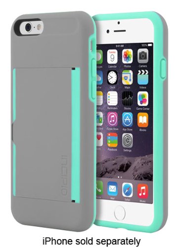  Incipio - STOWAWAY Credit Card Case for Apple® iPhone® 6 and 6s - Gray/Teal
