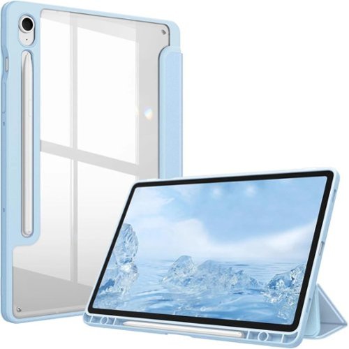 Kitcheniva - Slim Hybrid Protective Case For Samsung Galaxy Tab S10 FE/S9 FE/S9 10.9''–11'' Tablet - Blue-Front_Standard 