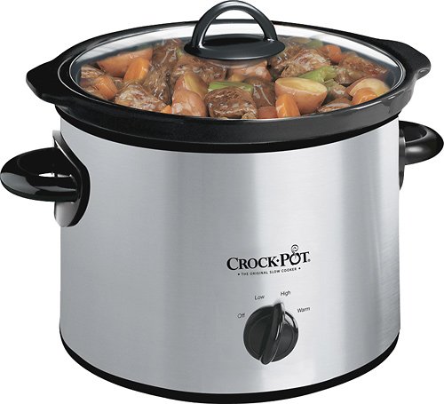  Crock-Pot - 3 Qt. Slow Cooker - Stainless/Black