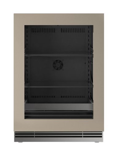U-Line - 24"W. 5.1 Cu.Ft. Built-In Panel Ready w. Glass Compact Beverage Center - Custom Panel Ready