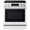 Samsung - 30 in. Wide 4 Burner 6.3 cu. ft. Bespoke Smart Slide-In Electric Range with No Preheat Air Fry Max and True Convection - Fingerprint Resistant White-Front_Standard
