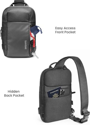 tomtoc Navigator-T24 One Shoulder Backpack Crossbody EDC Daypack Sling Bag Chest Shoulder Bag,  Water-resistant XS - Black WORLDWIDE DELIVERY
