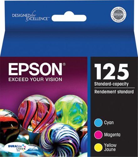  Epson - 125 Multi-Pack Standard Capacity - Color (Cyan, Magenta, Yellow) Ink Cartridge - Cyan/Magenta/Yellow