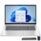 HP - 17.3" HD+ Touchscreen Laptop,AMD Ryzen 5 7430U,8GB RAM,1TB SSD+160GB Dock Set,AMD Radeon Graphics,Win 11 - Silver-Front_Standard