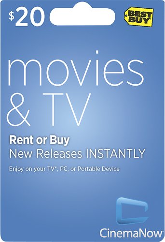 CinemaNow - $20 Movie Download Card