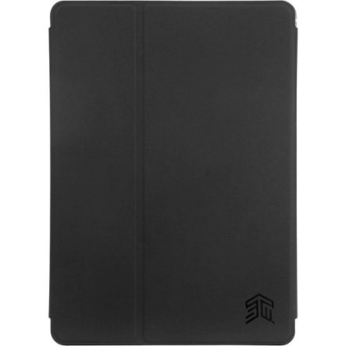STM - Studio Case for Apple® iPad® (Latest Model), iPad® 5th Gen, iPad® Pro 9.7", Air and Air 2 - Black/Smoke-Front_Standard 