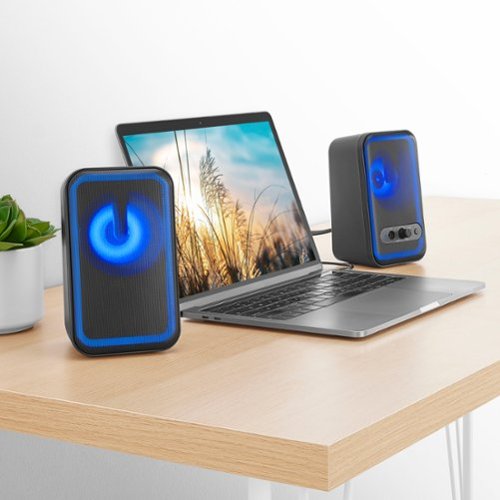 Insignia™ 2.0 Bluetooth Computer Speakers with RGB Lighting (2-Piece) - Black GLOBAL SHIPPING