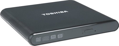  Toshiba - 24x Write/24x Rewrite/24x Read CD - 8x Write DVD External USB 2.0 DVD-Writer Drive - Black