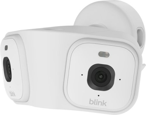 Blink - Arc – Hard Wired Panoramic Vision, 180° coverage, Mini 2K+ dual-camera security, single power source – 2 cameras - White