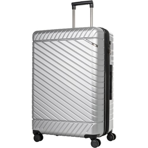 Photos - Luggage Bugatti  Moscow 27" Expandable Spinner Suitcase - Silver HLG4828BU-SILVER 