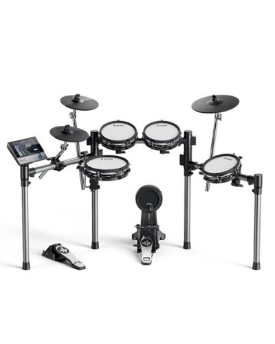 Donner music - Donner Beat Electronic Drum Set - Black-Front_Standard 