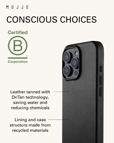 Mujjo Apple iPhone 16 Pro Max Leather Case - Black WORLDWIDE DELIVERY
