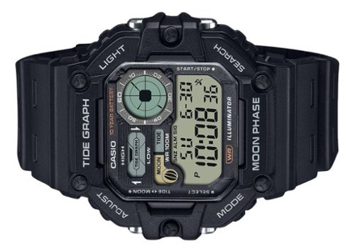 Casio Standard Digital Graph Moon Phase Resin Strap Quartz WS