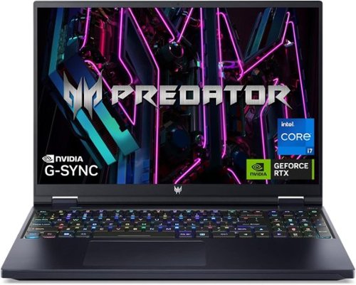 Acer - Refurbished Excellent - Predator Helios 16 Gaming Notebook Intel Core i7-14700HX 2.10 GHz 16 GB RAM 1 TB SSD - PH16-72-77KA - Black-Front_Standard 