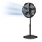 Lasko - 18 in. Oscillating 3-Speed Adjustable Large Room Pedestal Fan - Black-Front_Standard
