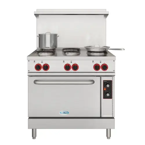 Front. Koolmore - 36 In. Commercial Electric Range with 6 Burners and 1 Standard Electric Oven in Stainless Steel - 208V 3 Phase - Stainless-Steel.