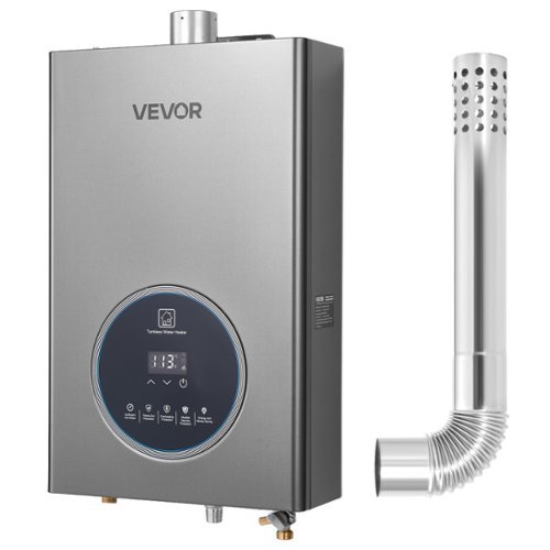 VEVOR - Propane Tankless Water Heater, 4.3Gal Indoor 100000 BTU Instant Hot Water Heater, Smart Temperature Control - Gray-Front_Standard 