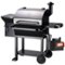 Z GRILLS - Powerhouse 1056 sq. in. Pellet Grill and Smoker with Foldable Front Shelf and Rain Cover - Silver-Front_Standard