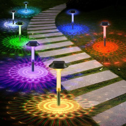 ❣️SOLAR. RGB PARKER SLATER “Color Changing Solar Pathway Lights 8 Pack