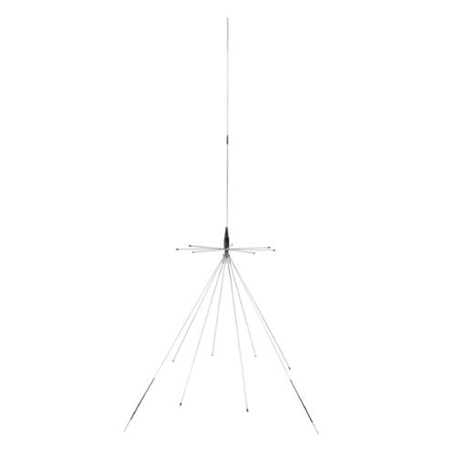 Tram - 300-Watt/200 Watt Broad-Band Scanner 25 MHz to 1,300 MHz Super Discone Antenna with CB Transmit Bands - Silver-Front_Standard 