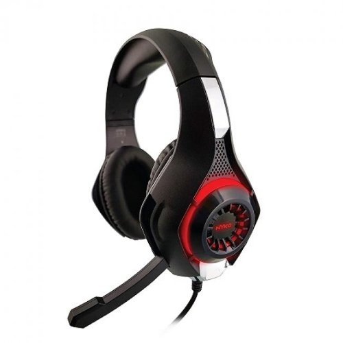 Nyko Core Gaming Headset Neon Red 40mm Driver Stereo Speakers Omni