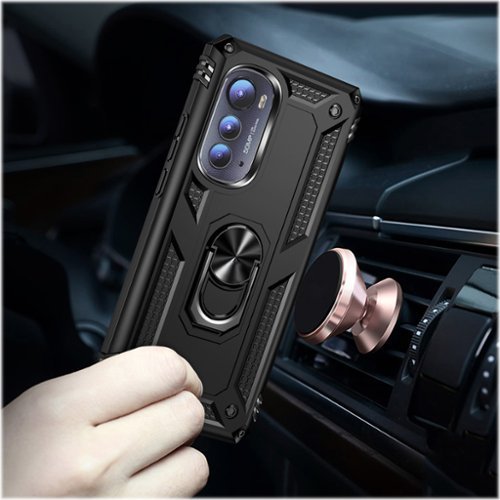 SaharaCase Kickstand Case for Motorola Edge (2022) - Black WHERE TO BUY