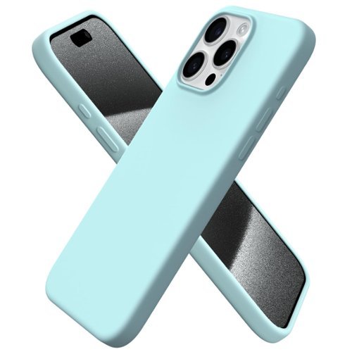 Ornarto - Compatible with iPhone 15 Pro Max Case 6.7", Slim Liquid Silicone Full Covered Protective Cover - Fresh Mint-Front_Standard 