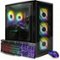 STGAubron - Gaming PC Computer Desktop, Intel Core i7 up to 3.9Ghz, Radeon RX 590 8G Graphics, 32G RAM, 1TB SSD, WIN11H - Black-Front_Standard
