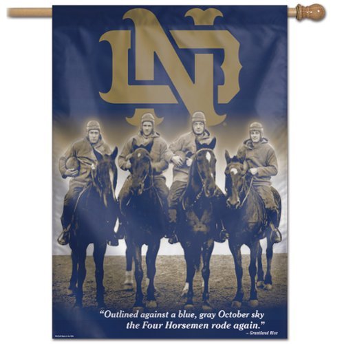 WinCraft - Notre Dame Fighting Irish 28" x 40" Four Horsemen Single-Sided Vertical Banner - Multicolor-Front_Standard 
