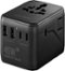 Insignia™ - 45W Travel Adapter with 2 AC Outlets, 3 USB-C Ports & 2 USB Ports - Black-Front_Standard