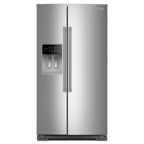 Maytag - 28.7 Cu. Ft. Side-by-Side Built-in Refrigerator with Arctic Blue Interior - Fingerprint Resistant Stainless Finish