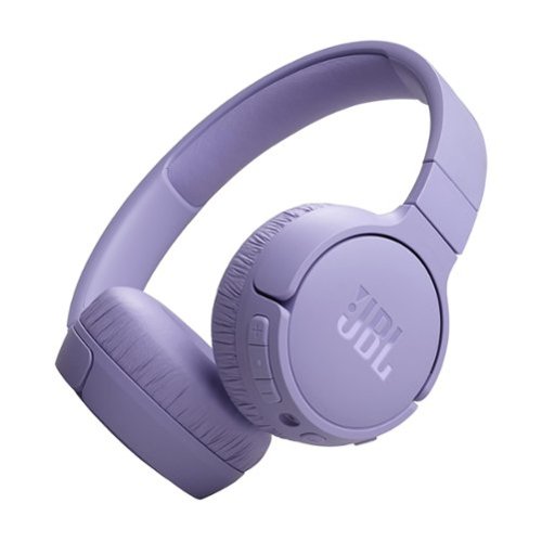 JBL - Tune 670NC - Adaptive Noise Cancelling with Smart Ambient Wireless On-Ear Headphones - Purple-Front_Standard 