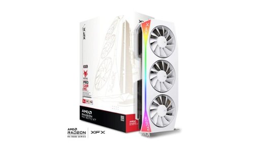 XFX Mercury AMD Radeon RX 9070XT OC 16GB GDDR6 PCI Express 5.0 Gaming Graphics Card with RGB - White WORLDWIDE DELIVERY