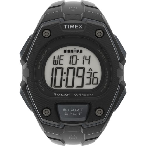 Timex - Men's IRONMAN Classic 30 Oversized 45mm Watch - Black-Front_Standard 