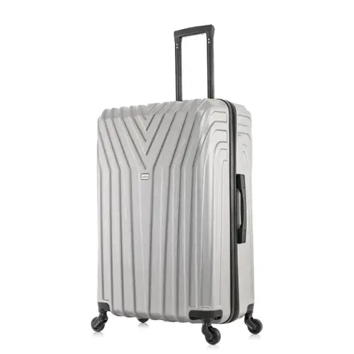 Front. InUSA - Vasty Lightweight Hardside Spinner Luggage 28" - GREY.