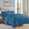 Sweet Home Collection - All Season Reversible Bed-in-A-Bag Solid Color Comforter & Sheet Set, Queen - Denim-Front_Standard