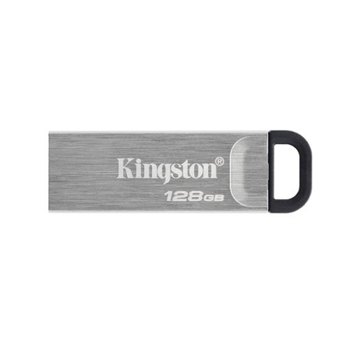 Kingston - DataTraveler Kyson 128GB High Performance USB 3.2 Gen 1 Metal USB Flash Drive DTKN/128GB-Front_Standard 