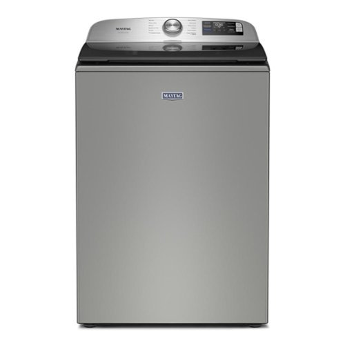 Maytag - 5.3 Cu. Ft. Smart Top Load Impeller Washer with Extra Power and Sanitize Cycle with Oxi - Classic SIlver