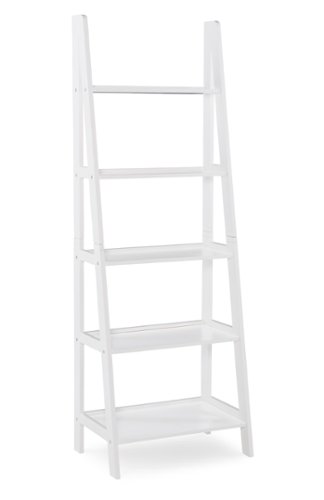 Linon Home Décor - Radford Five-Tier Ladder Bookshelf - White-Front_Standard 