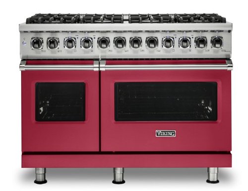 Viking - 5-Series Dual Fuel Self-Clean 48"W Sealed Burner Range - Valentine-Front_Standard 