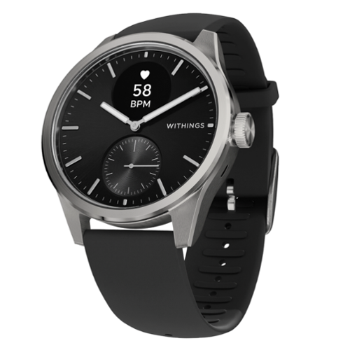 Withings ScanWatch 2 - Heart Health Hybrid Smartwatch - 42mm - Black/Silver - (2022) INTERNATIONAL SHIPPING