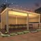 U-HOMY - 12x20 ft Outdoor Aluminum Pergola with Adjustable Rainproof Roof & Privacy Screens - White-Front_Standard