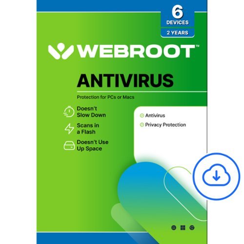 Webroot - Antivirus Protection and Internet Security (6 Devices) (2-Year Subscription) - Android, Apple iOS, Mac OS, Windows [Digital]