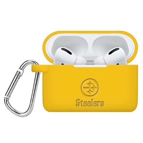 Artinian - Pittsburgh Steelers Debossed Silicone Airpods Pro Case Cover - No Size - Multicolor-Front_Standard 