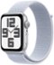Apple Watch SE 2nd Generation (GPS) 44mm Aluminum Case with Blue Cloud Sport Loop - Silver - (2024)-Angle_Standard