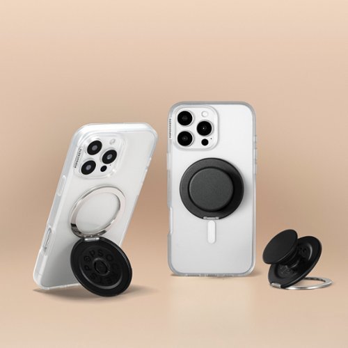 PopSockets MagSafe Round Kick-Out PopGrip Cell Phone Grip & Stand, with Adapter Ring for Mobile Phones - Black GLOBAL SHIPPING