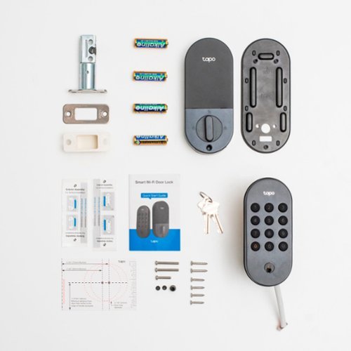 TP-Link Tapo DL100 Smart Wi-Fi Deadbolt Door Lock – Keyless Tactile Buttons, App-Controlled Custom Access, Fits Standard Doors - Black BUY IN UAE