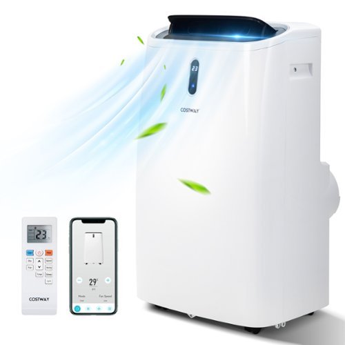Costway 8800 BTU (12000 BTU ASHRAE) Portable Air Conditioner 4-in-1 Air Cooler w/ APP & WiFi Smart Control - White