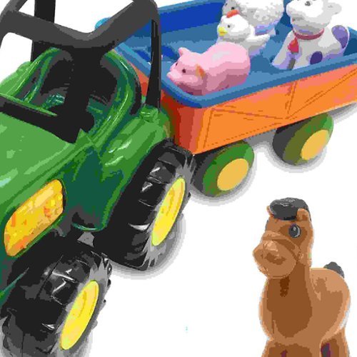 Kiddieland : Light N' Sound - Farm Tractor, Vehicle Playset, Kids Ages 1+ GLOBAL SHIPPING