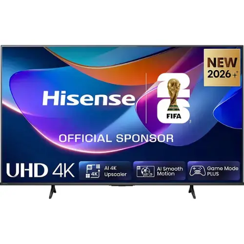 NEW 2026 Hisense & FIFA TM OFFICIAL SPONSOR UHD 4K AI 4K Upscaler AI Smooth Motion + Game Mode PLUS